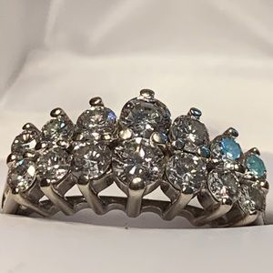 SOLD ON EBAY 14K PYRAMID STYLE 1.50CT DIAMOND RING SZ 9.25